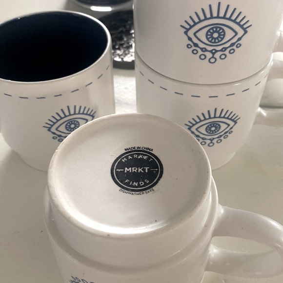 4 stackable evil eye coffee cups - Picture 3 of 3